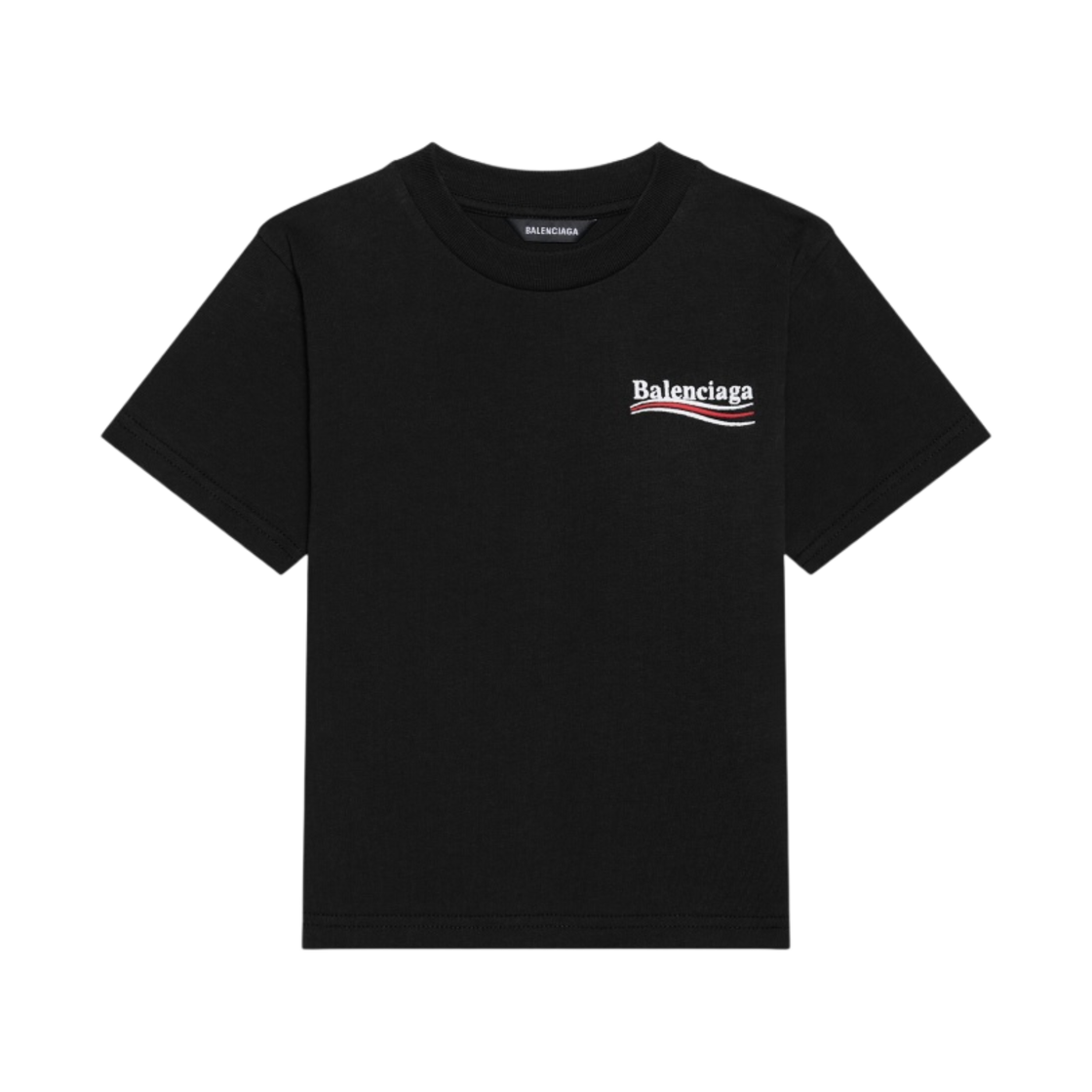 (키즈) 발렌시아가 폴리티컬 캠페인 티셔츠 블랙((Kids) Balenciaga Political Campaign T-Shirt Black) - 1