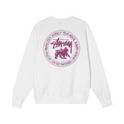 Stussy Lion Dot Crew White