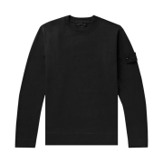 Stone Island 611F3 Ghost Piece Organic Cotton Crewneck Sweatshirt Black - 23SS