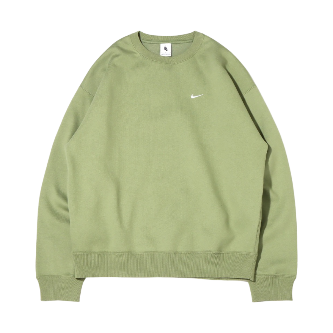 DX1361-386 Nike Solo Swoosh Fleece Crew Oil Green - US/EU