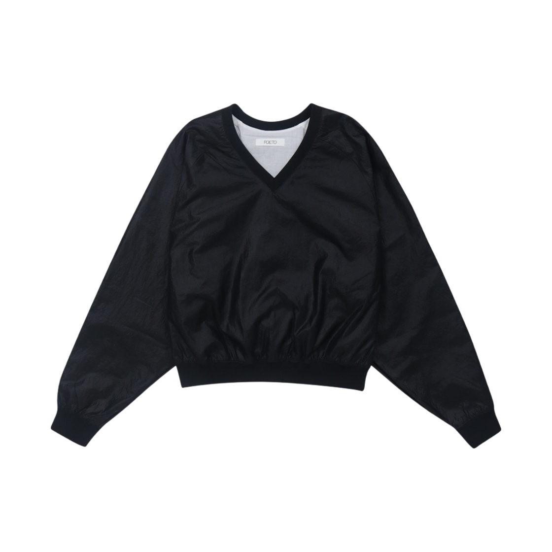FOETO_246 FOETO Crush Nylon Sweatshirt Black