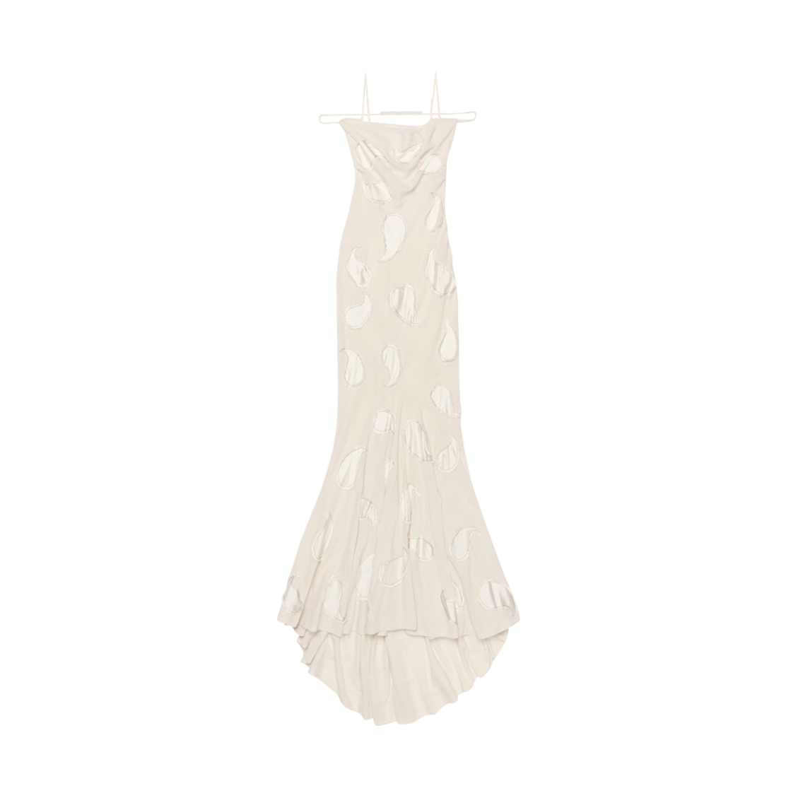 (W) 자크뮈스 라 로브 드라지유 자수 페이즐리 가운 오프 화이트 자수((W) Jacquemus La Robe Draggiu Embroidered Paisley Gown Off White Embroidery) - 2
