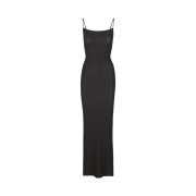 (W) Skims Soft Lounge Long Slip Dress Onyx
