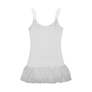 Roughneck Layered Mash Dress White