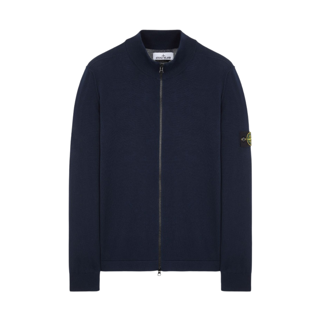 스톤 아일랜드 542B2 소프트 코튼 하프 집 니트 네이비 블루 - 23SS(Stone Island 542B2 Half Zip Knit in Soft Cotton Navy Blue - 23SS) - 1