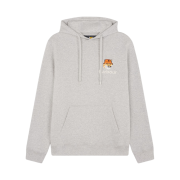 Barbour x Maison Kitsune Fox Head Hoodie Grey Marl