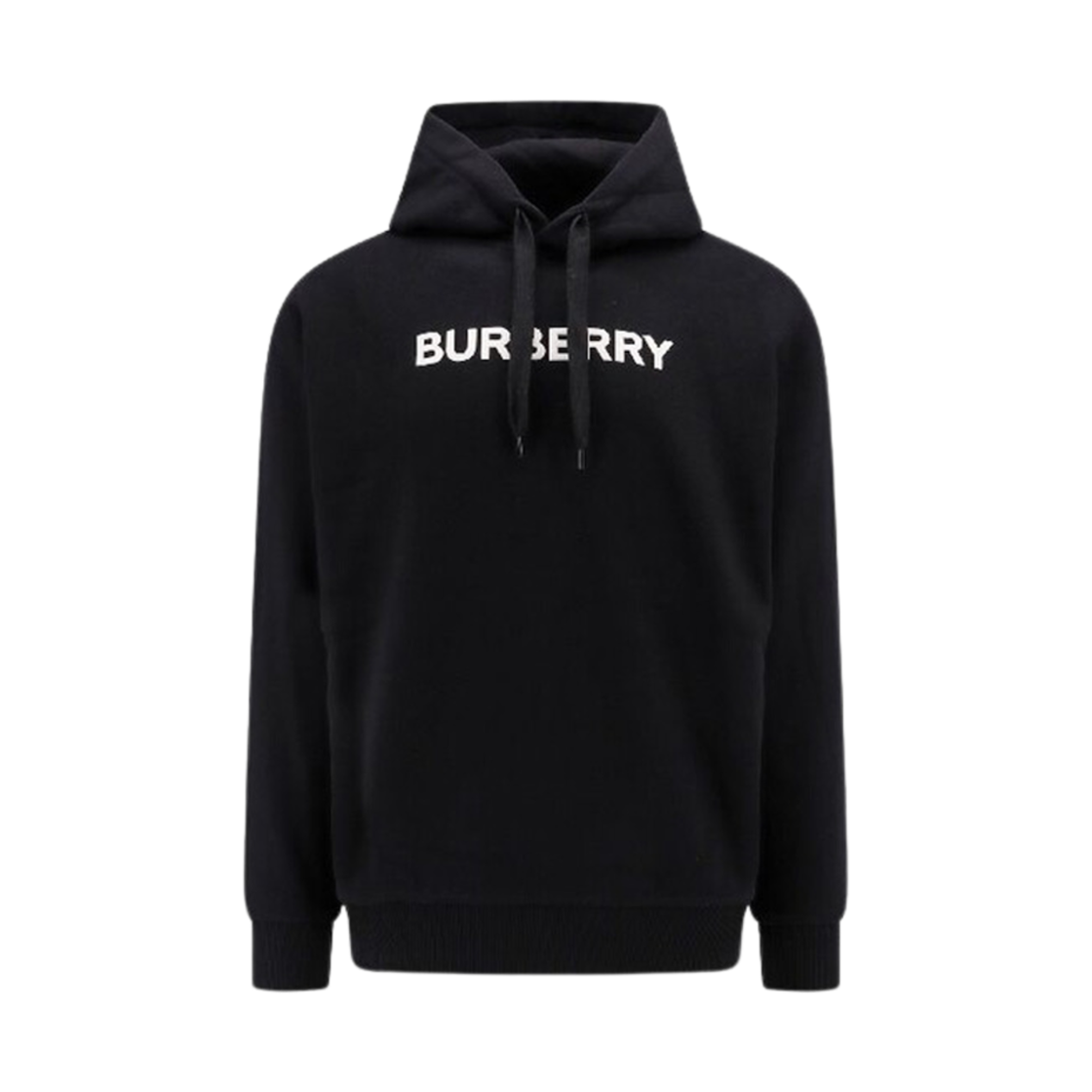 8083392 Burberry Logo Print Cotton Hoodie Black - 대표 이미지 #1
