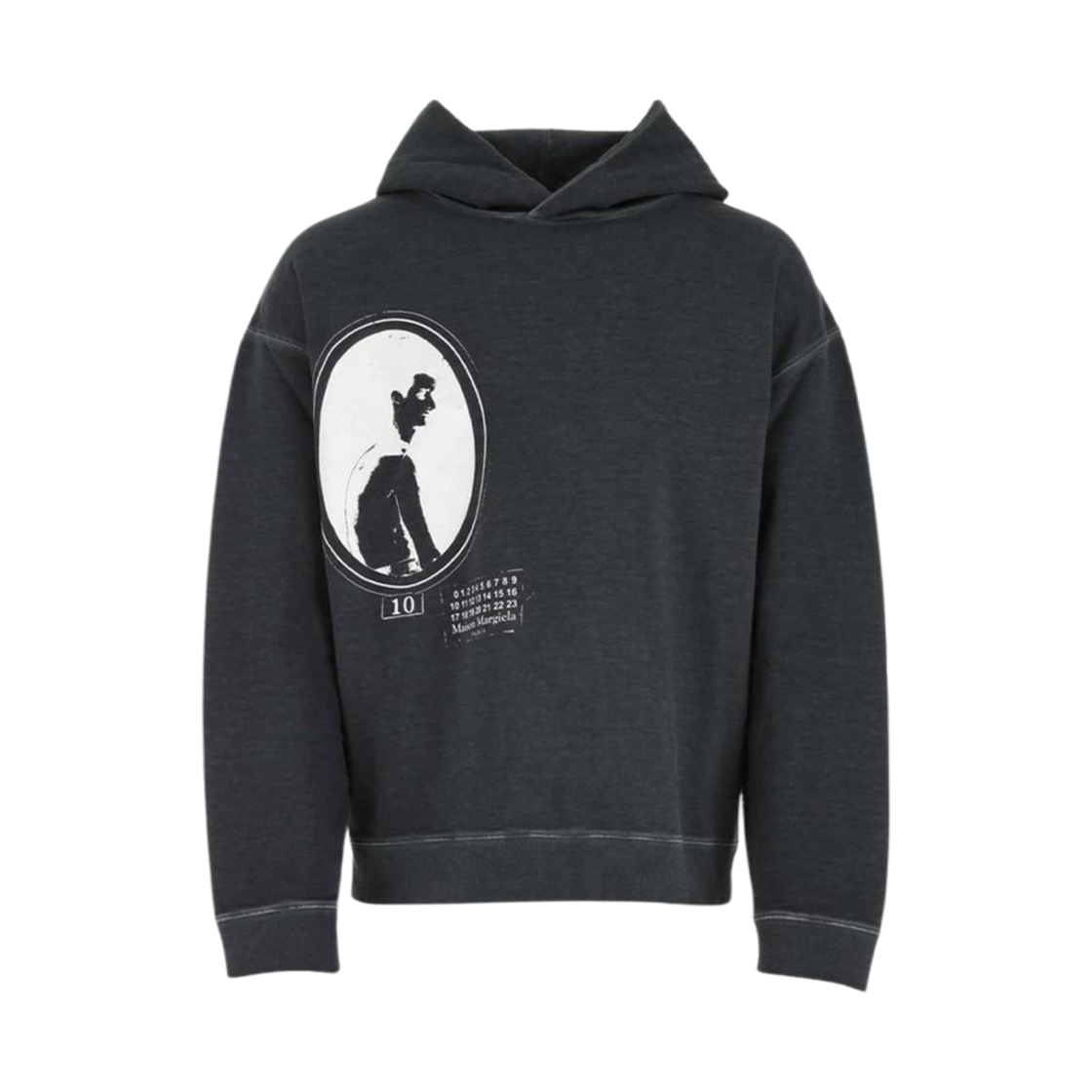 메종 마르지엘라 그래픽 프린트 후드 차콜(Maison Margiela Graphic Printed Hoodie Charcoal) - 1