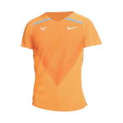 Nike Court Dri-Fit ADV Rafa Short Sleeve Tennis Top Vivid Orange - Asia