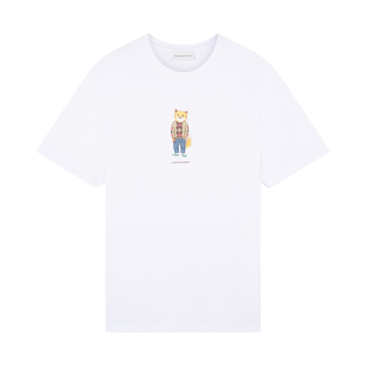 Maison Kitsune Dressed Fox Regular T-Shirt White