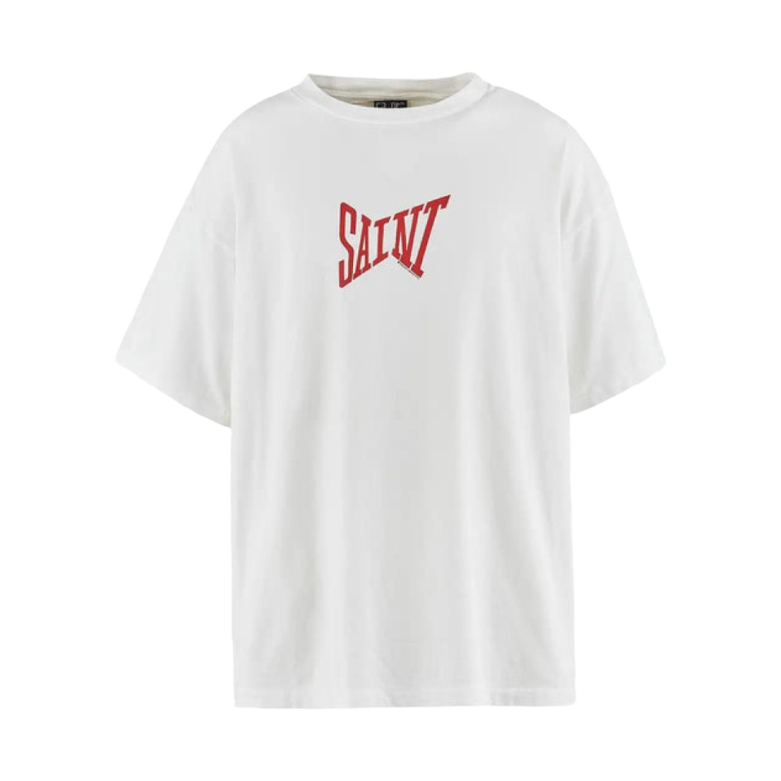 YS8-0000-011 Saint Mxxxxxx Ribon Saint S/S T-shirt White Red - 24SS