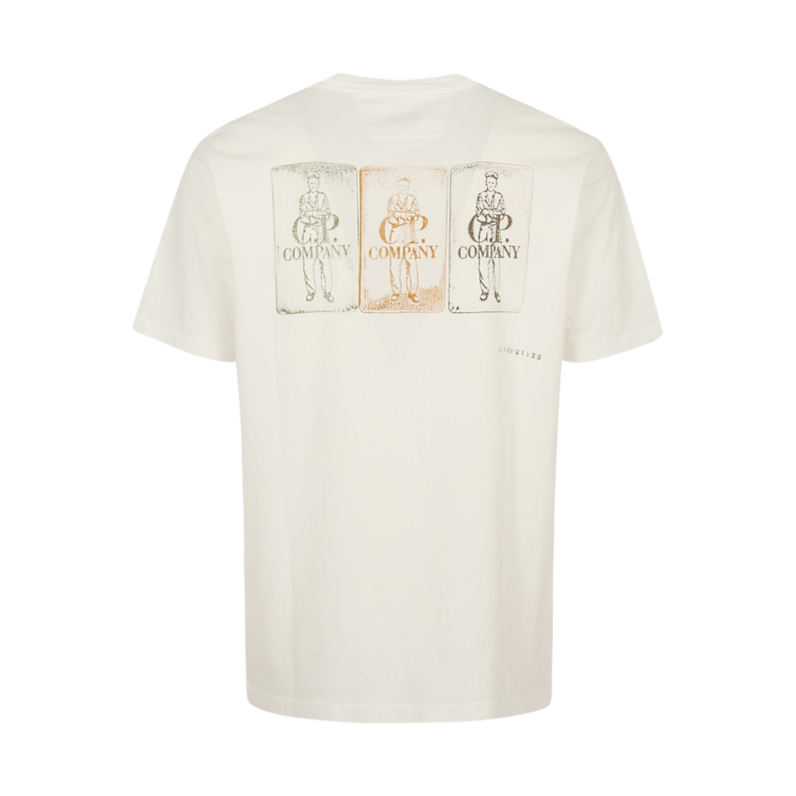 C.P. 컴퍼니 24/1 저지 아티저널 트리 카드 티셔츠 거즈 화이트 - 24SS(C.P. Company 24/1 Jersey Artisanal Three Cards T-Shirt Gauze White - 24SS) - 2