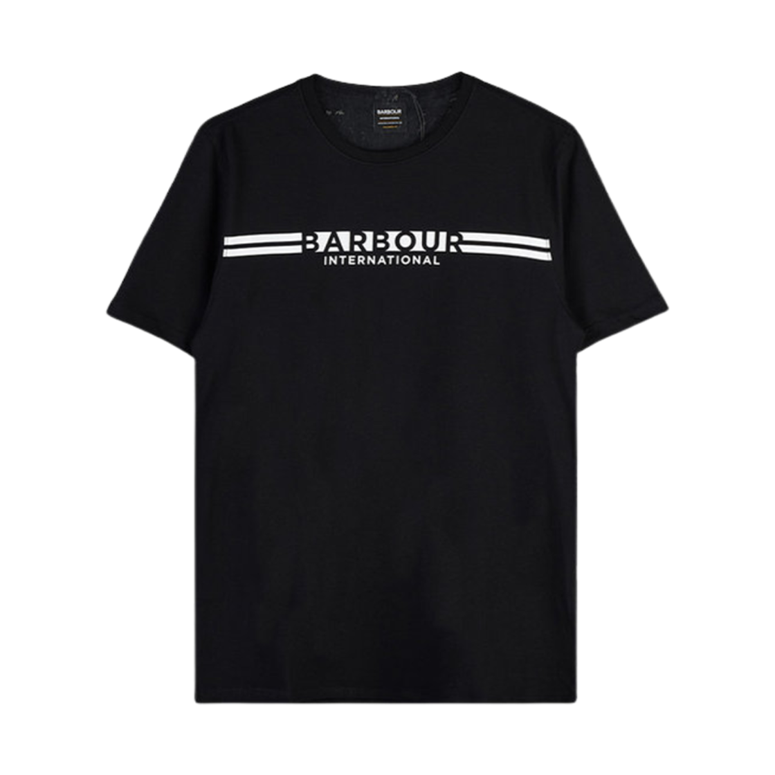 바버 인터네셔널 코튼 티셔츠 블랙(Barbour International Cotton T-Shirt Black)