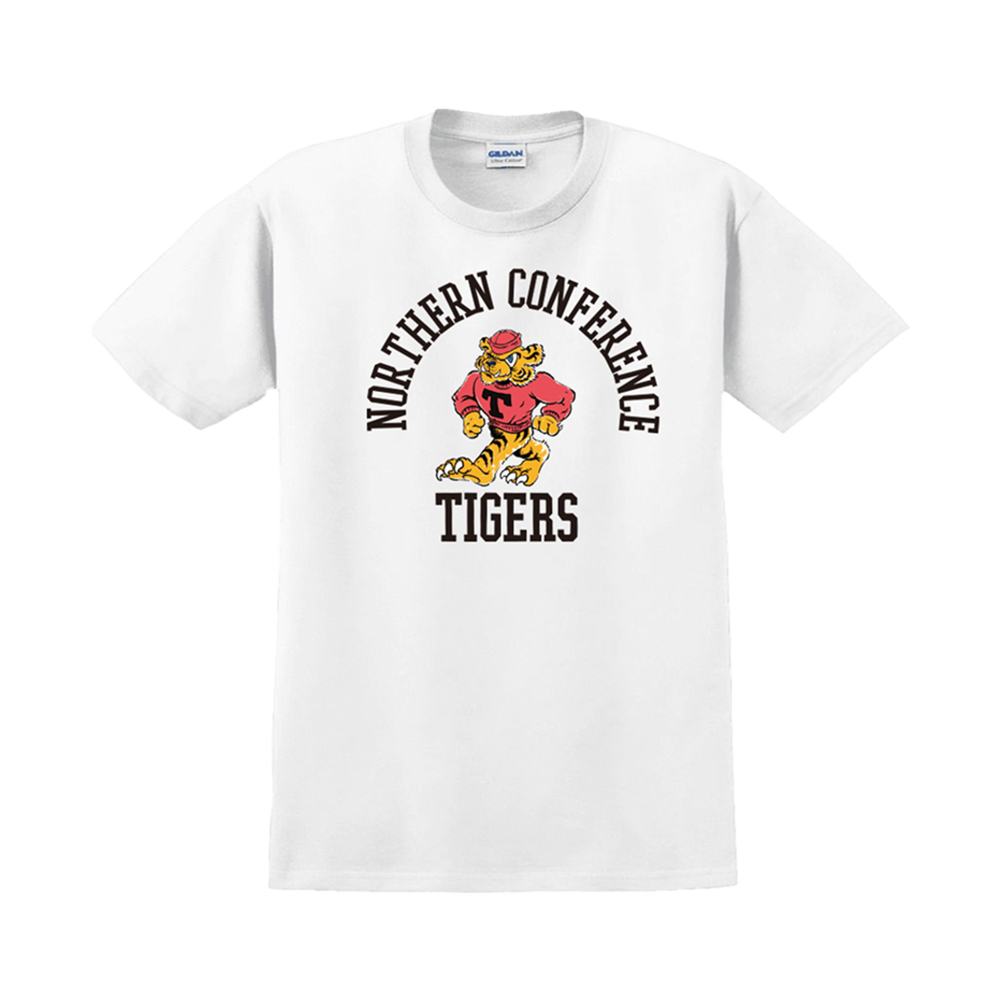 Gildan X 아메리칸 컬렉션 타이거 화이트(Gildan X American Collection Tiger T-Shirt White)