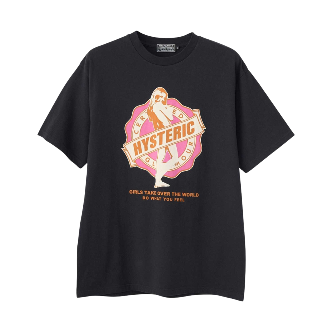02251CT12 Hysteric Glamour Girls Take Over T-Shirt Black