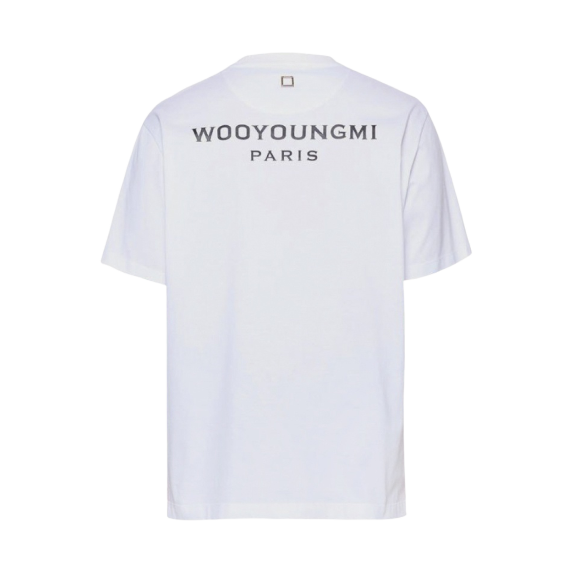 우영미 블랙 백로고 티셔츠 화이트 - 21SS