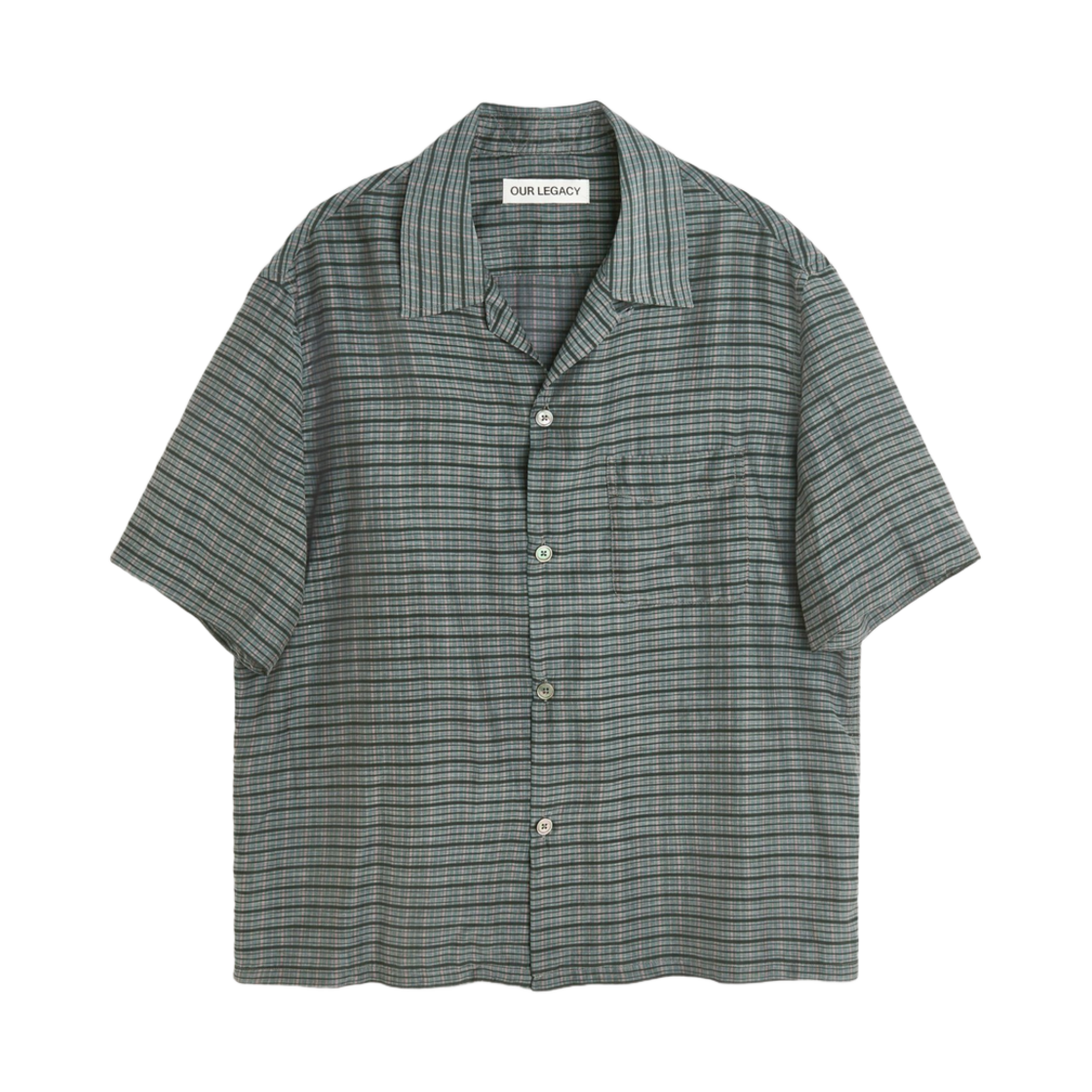 아워레가시 휴젠 셔츠 숏슬리브 피크닉 체크 코튼 실크(Our Legacy Heusen Shirt Shortsleeve Picnic Check Cotton Silk) - 1