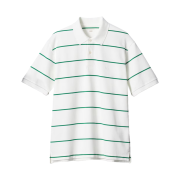 Uniqlo x JW Anderson Dry Pique Stripe Polo Shirt Regular White