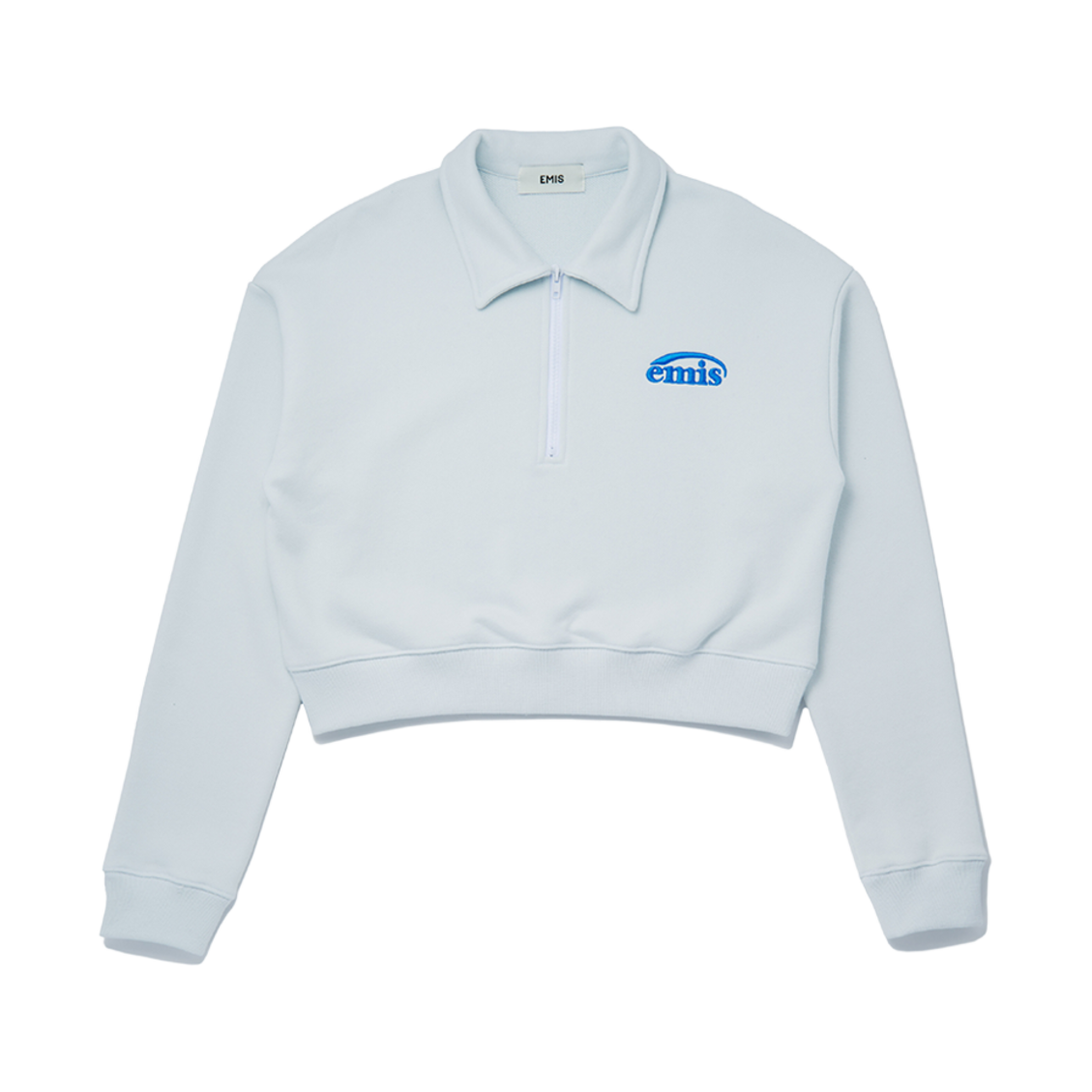 (W) 이미스 뉴 로고 크롭 집업 라이트 블루 - 22SS((W) Emis New Logo Cropped Zip Up Light Blue - 22SS)