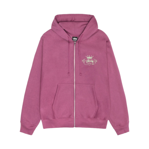 ★韓国の人気★【Stussy】★REFRACTED ZIP HOODI.E★BERRY ☆韓国の人気☆【Stussy】☆World Tour Zip Hoodie Berry 2024