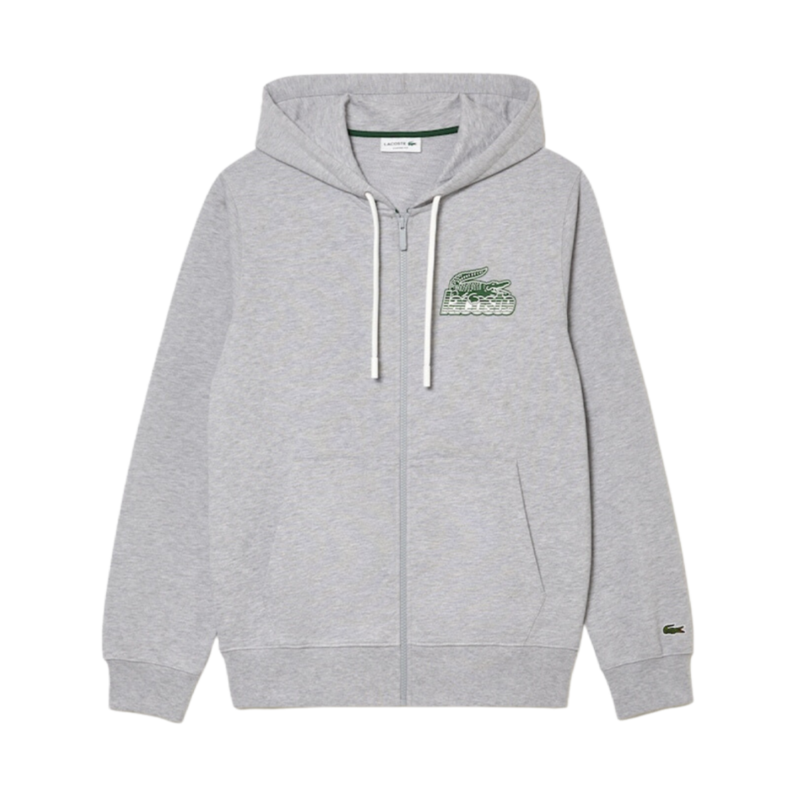 라코스테 플리스 후드 집업 그레이 신(Lacoste Fleece Hoodie Zip-Up Grey Chine)