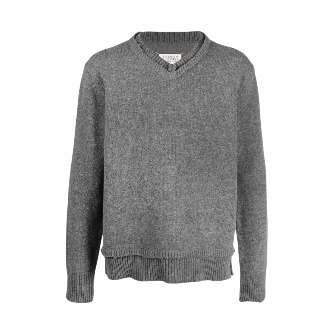 메종 마르지엘라 엘보우 패치 스웨터 그레이