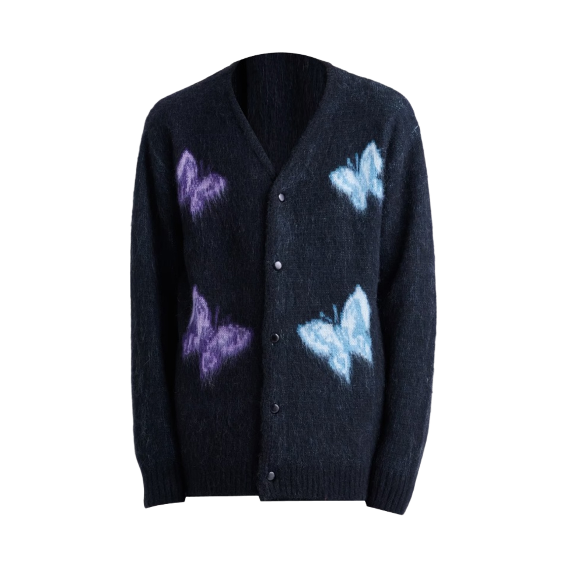 니들스 x 스튜디오스 모헤어 빠삐용 가디건 블랙(Needles x Studious Mohair Papillon Cardigan Black)