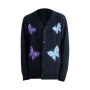 Needles x Studious Mohair Papillon Cardigan Black