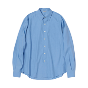 Auralee Washed Finx Twill Big Shirt Blue
