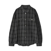 Hatchingroom 2Pk Shirt Long Over Dyed Check Grey