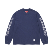 Supreme Old English L/S Top Navy - 24FW