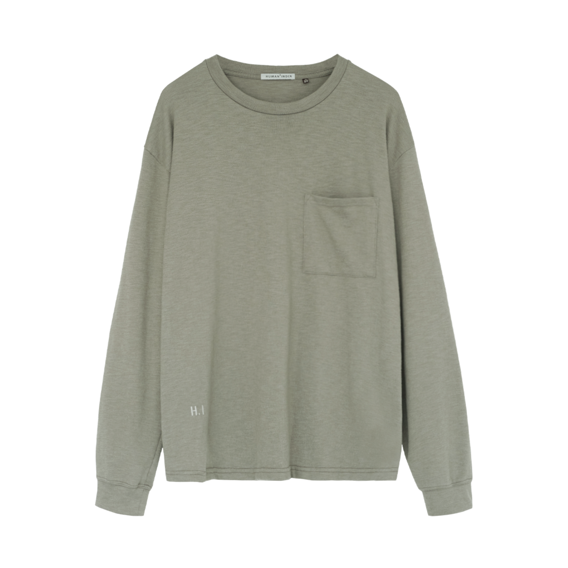 폴리테루 휴먼인덱스 휴먼 포켓 롱슬리브 카키 베이지