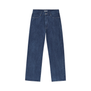 Auralee Selvedge Faded Light Denim Pants Lightning Effect - 22SS