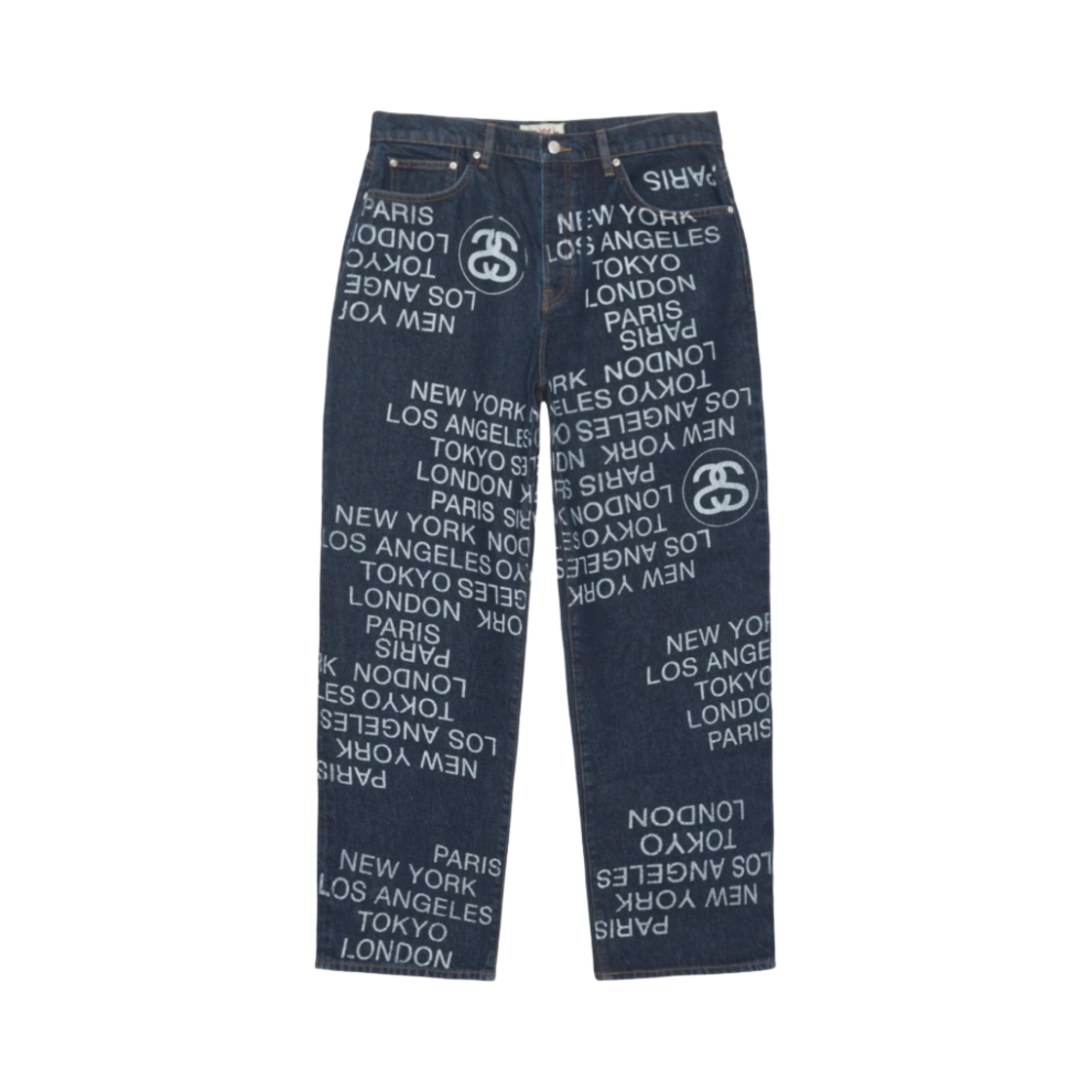 스투시 빅 올 진 시티 링크 데님 원 워시