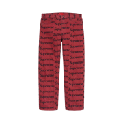 Supreme Frayed Logos Regular Jean Red - 21SS