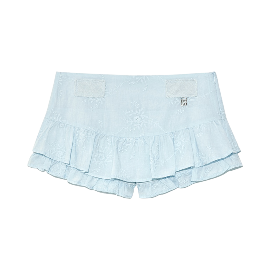 - (W) Glowny x Simihaze Rodeo Micro Mini Skirt Baby Blue