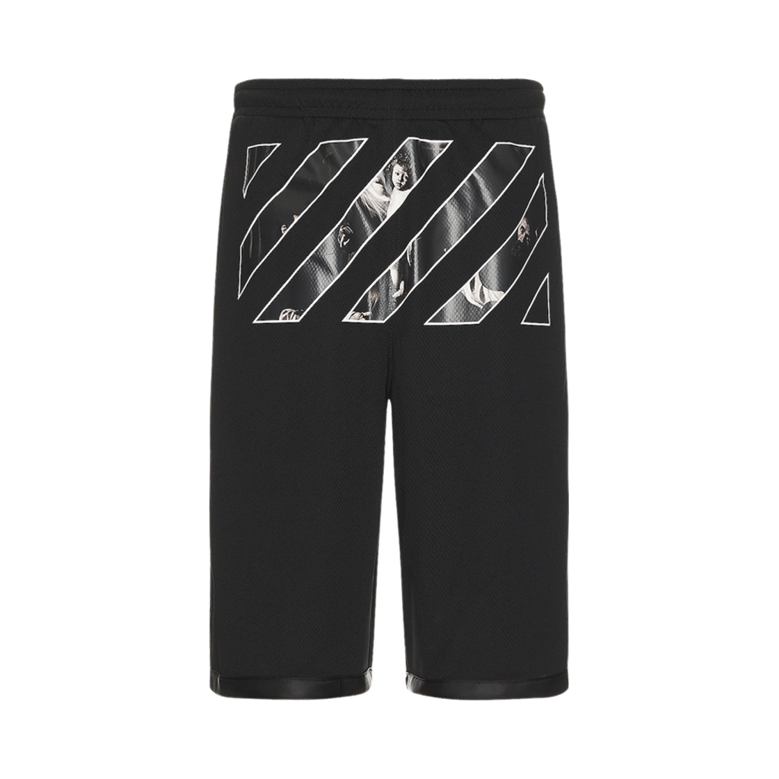 OMCB076C99FAB0011010 Off-White Caravaggio Mesh Shorts Black