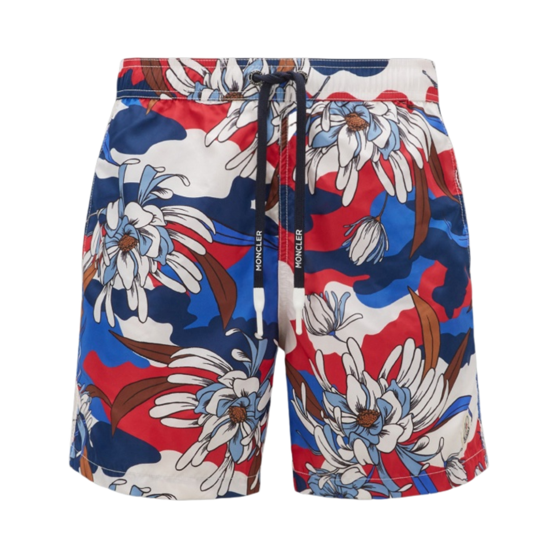 몽클레르 프린티드 스윔 쇼츠 베이지 레드 블루 - 23SS(Moncler Printed Swim Shorts Beige Red Blue - 23SS) - 1