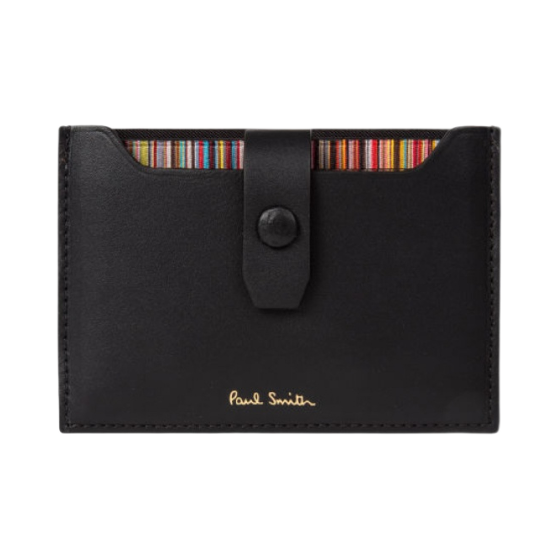 폴 스미스 크레딧 하드 홀더 시그니쳐 스트라이프 풀 아웃 블랙(Paul Smith Credit Hard Holder with Signature Stripe Pull Out Black)