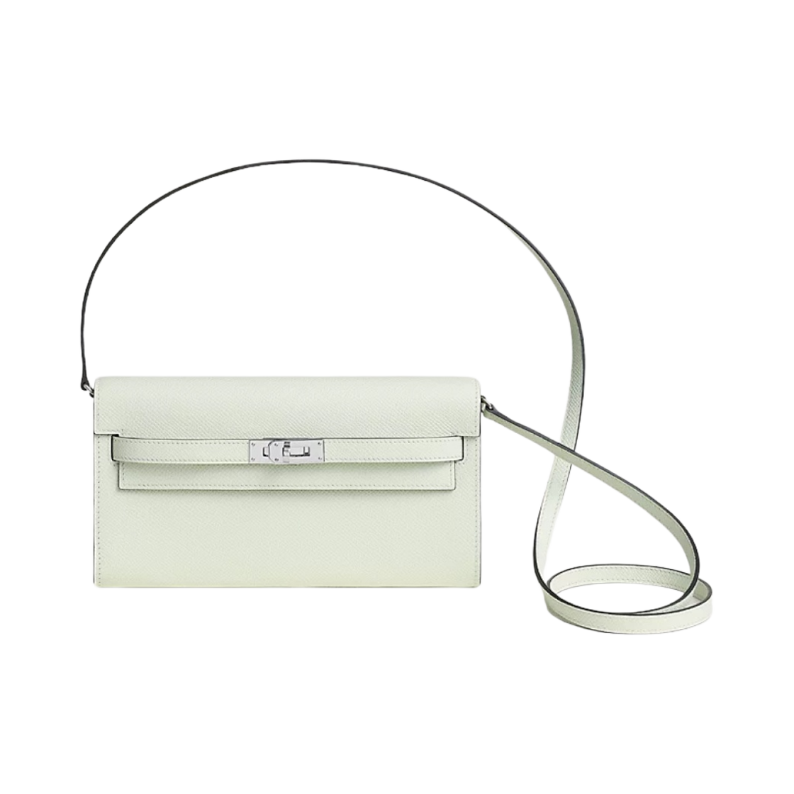 H080253CK0S Hermes Kelly Classic To Go Wallet Epsom & Palladium Vert Fizz - 대표 이미지 #1