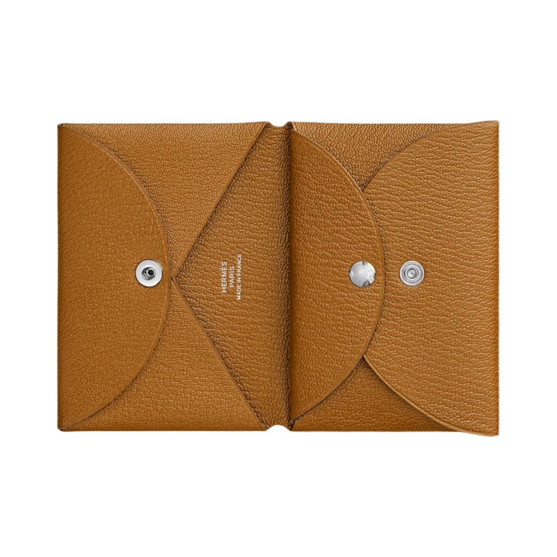 에르메스 칼비 듀오 카드 홀더 미조레 고트스킨 & 팔라듐 하드웨어 까라멜(Hermes Calvi Duo Card Holder Mysore Goatskin & Palladium Caramel) - 2
