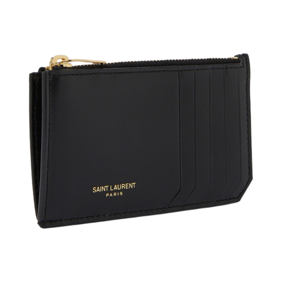 생로랑 파리 지퍼 카드 케이스 레더 블랙(Saint Laurent Paris Zipped Card Case Leather Black) - 2