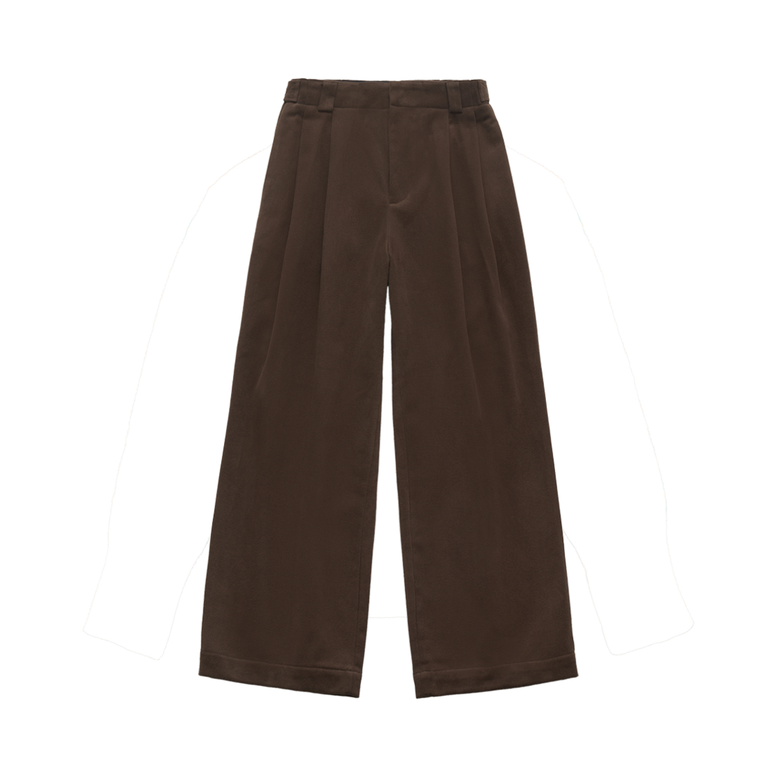 파르벵 피치 브러쉬 코튼 팬츠 카키브라운(FARVEN Peach Brushed Cotton Khaki Brown)