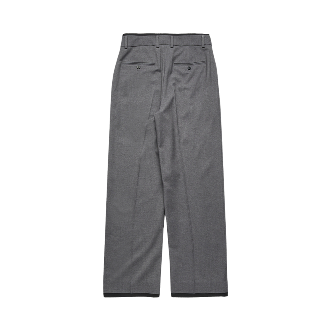 던스트 와이드 레그 레이어드 슬랙스 차콜 그레이(Dunst Wide-Leg Layered Slacks Charcoal Grey) - 2