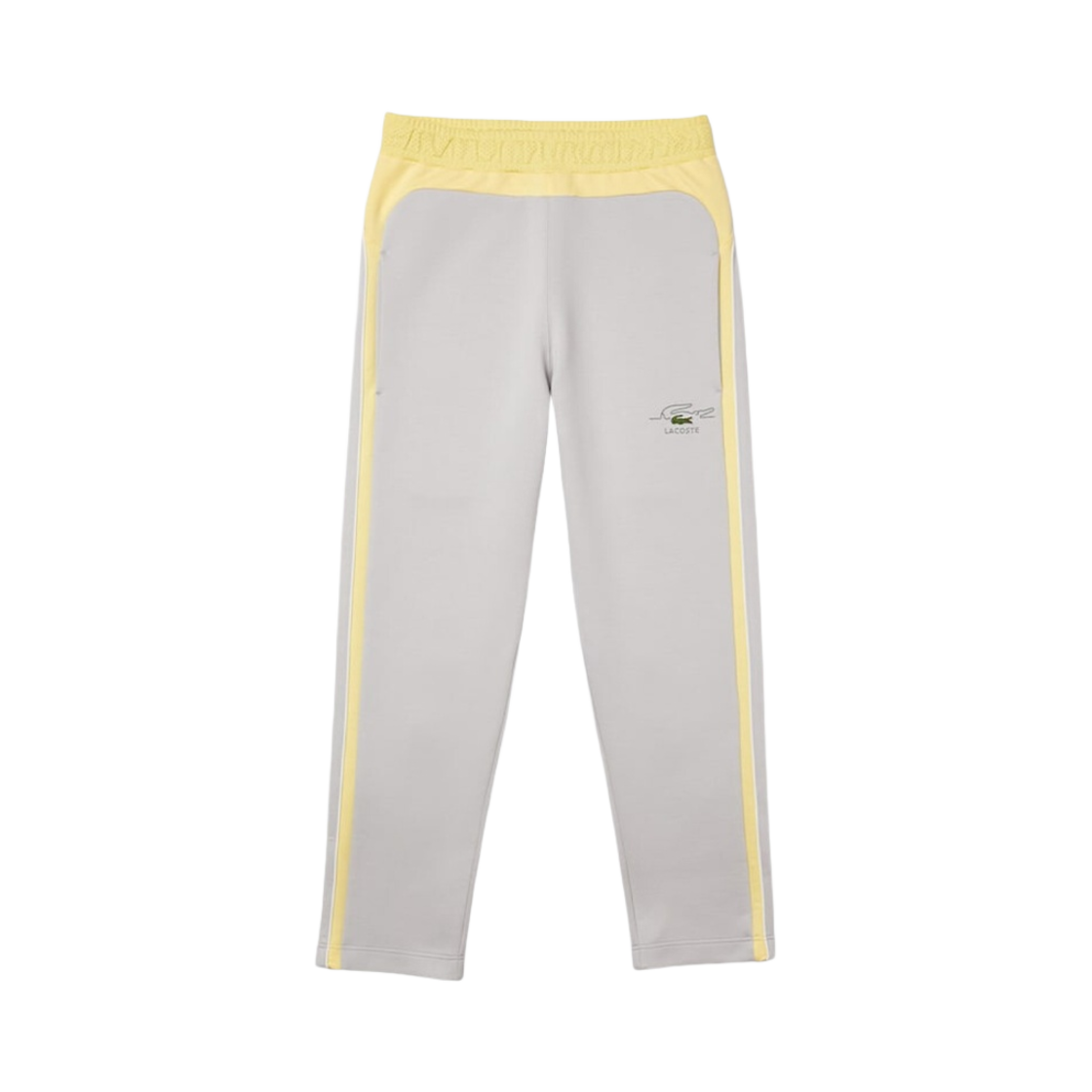 라코스테 트랙 팬츠 라이트 그레이 옐로우 화이트(Lacoste Mif Track Pants Light Grey Yellow White)