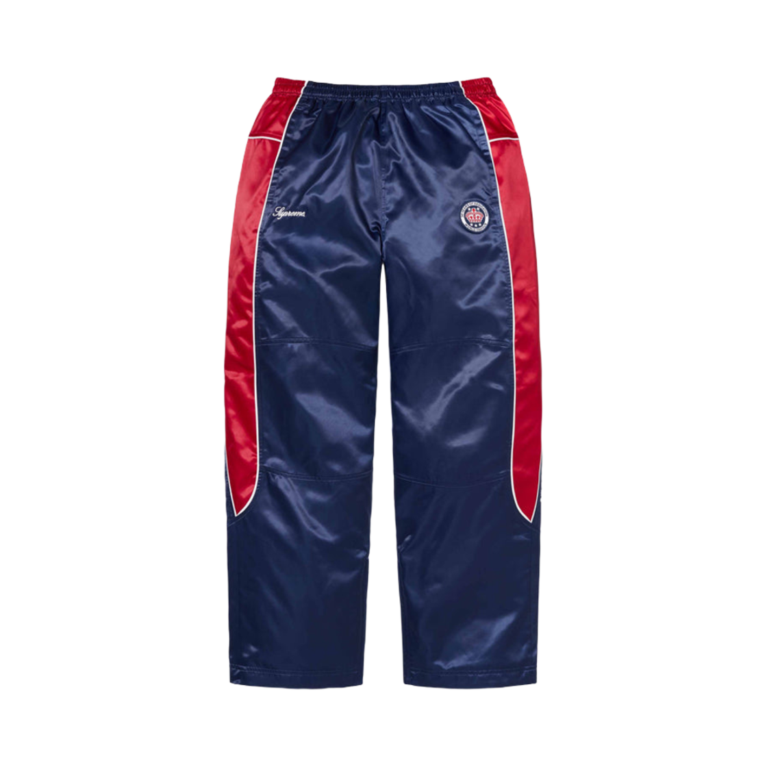 - Supreme Satin Track Pant Navy - 24SS