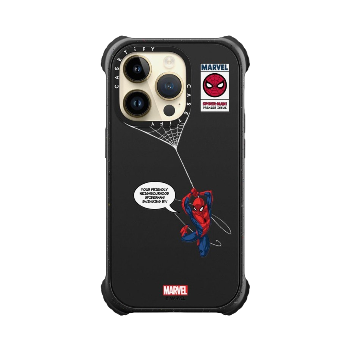 케이스티파이 x 마블 아이폰 스파이더맨 스윙 맥세이프 울트라 임팩트 케이스 매트 블랙(Casetify x Marvel iPhone Spider-Man Swinging Magsafe Ultra Impact Case Matte Black) - 4