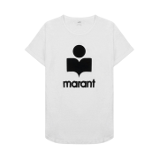 (W) Isabel Marant Koldi Linen Logo T-Shirt White