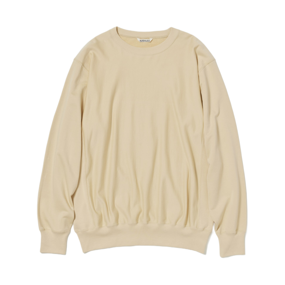 A24SP01NU Auralee Elastic High Gauge Sweat P/O Light Beige