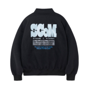 Teket Ending Half Zip-Up Sweatshirt Black